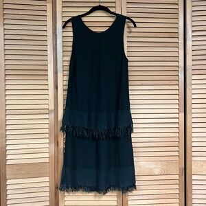 Theory Black Fringe Jurinzi Dress